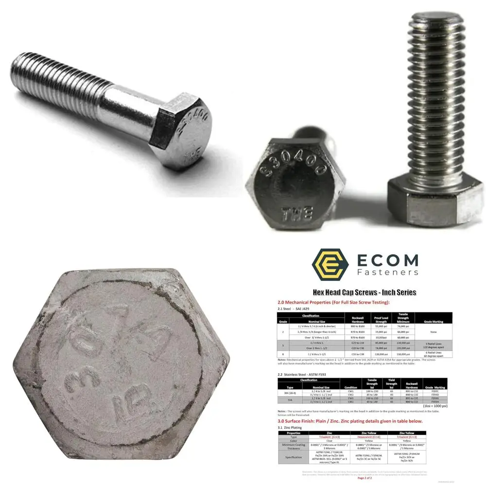 

Винт с шестигранной головкой 5/8 x 4-1/4 дюйма, нержавеющая сталь 18–8, количество: 25 шт.) Шестигранный болт 5/8-11 x 4 1/4, грубая резьба/обрезная резьба