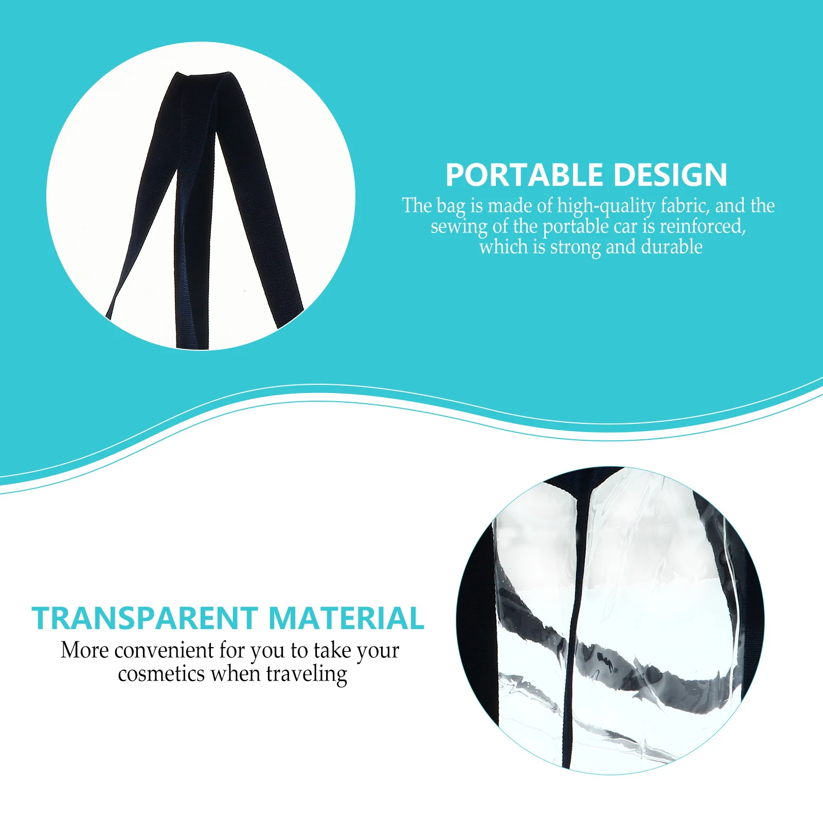 

1Pcs Transparent PVC Travel Bag Lightweight Waterproof Makeup Organizer Toiletry Storage Portable Bag
