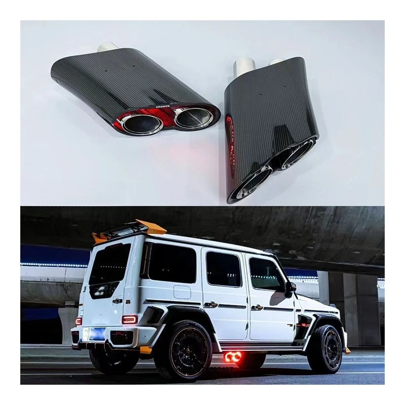 

Yaochi OEM G900 Rocket Style Dry Carbon Fiber Car Rear Exhaust Pipe Led Decoration Protection 1 Year Warranty for for