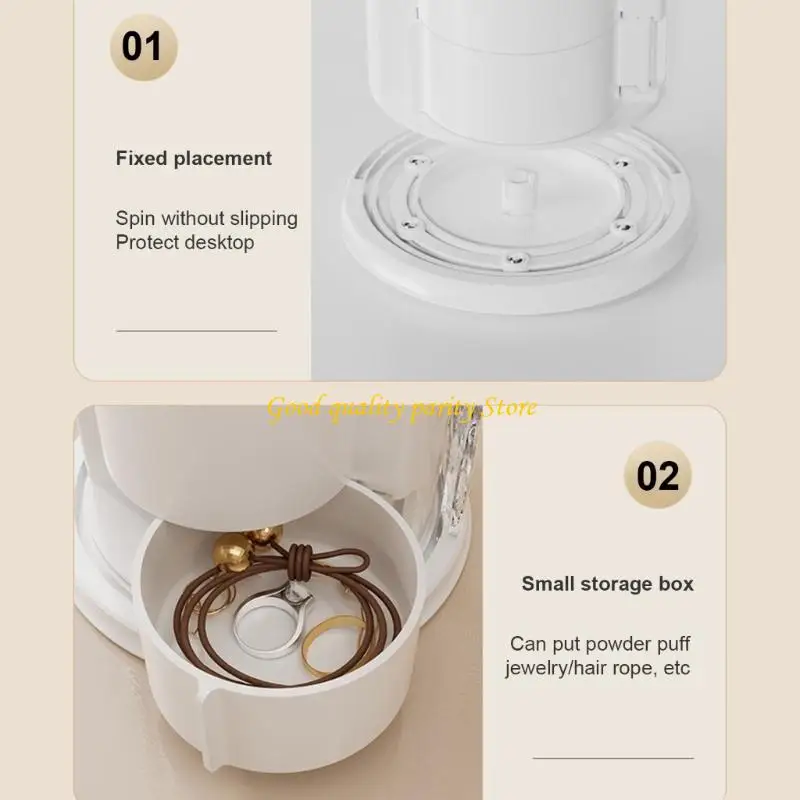 

M4YA Desktop Makeup Brush Holder Organizers Rotating Makeup Brush for Woman