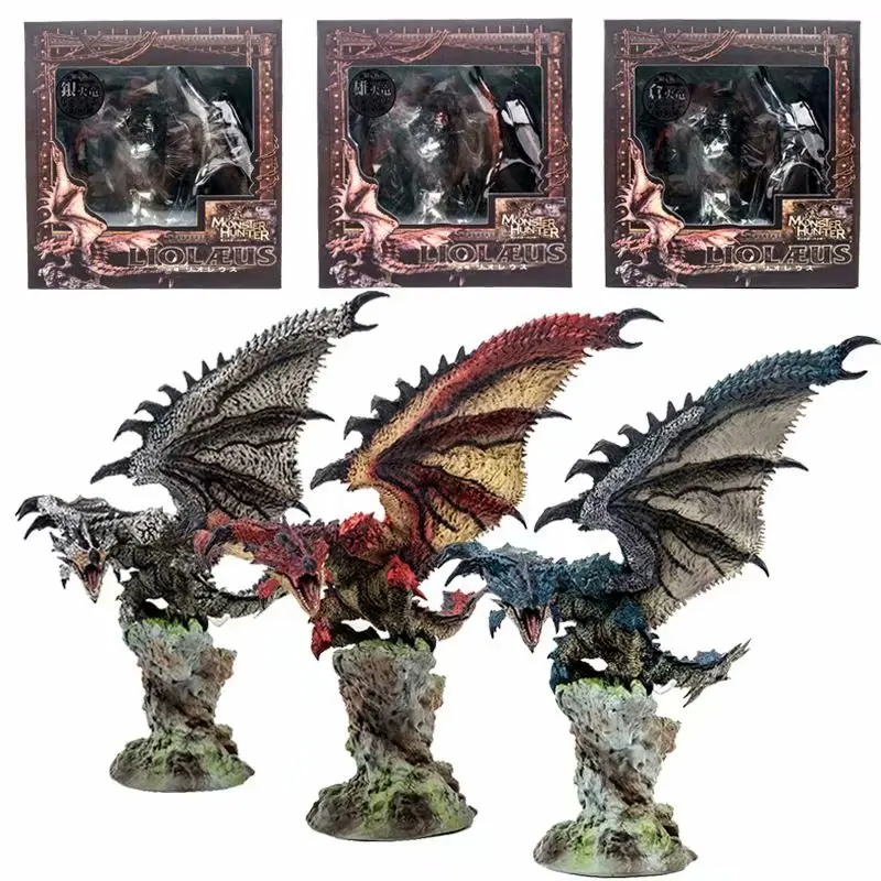 Monster Hunter World Silver Fire Dragon maschio Fire Dragon ciano Fire Dragon Game Character Collection Limited Edition Figure Model