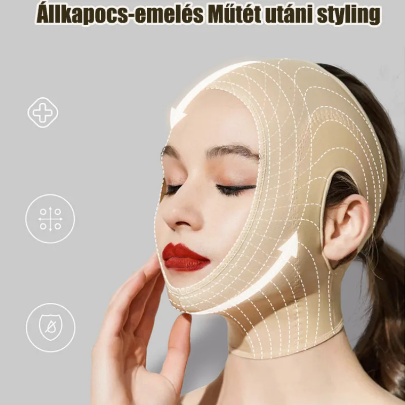 Small V Face Mask Post-Operative Recovery Bandage Lift & Tighten Face Contouring Double Chin Decree Lines Face Sculpting