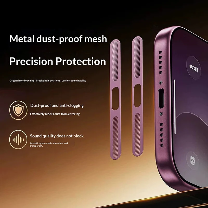 2PCS Metal Speaker Dust Sticker for Apple iPhone 18 Pro Max Speaker Protective Cover Mesh Dustproof Net for iPhone 18 Pro