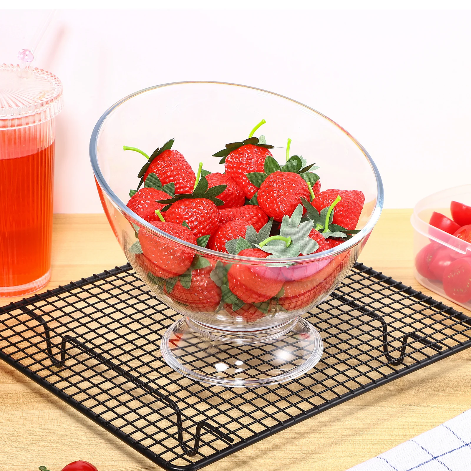 

Multi-Function Dessert Bowl Transparent Fruit Ice Cream Trifle Dish for Home Party Wedding Christmas Serving Tableware Set