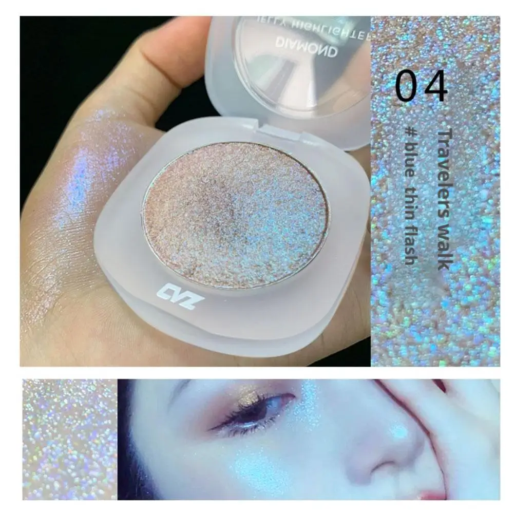 مسحوق هايلايتر يضيء الجسم كله، مع انفجار من ظلال الأنف وتسليط الضوء على الوجه ثلاثي الأبعاد