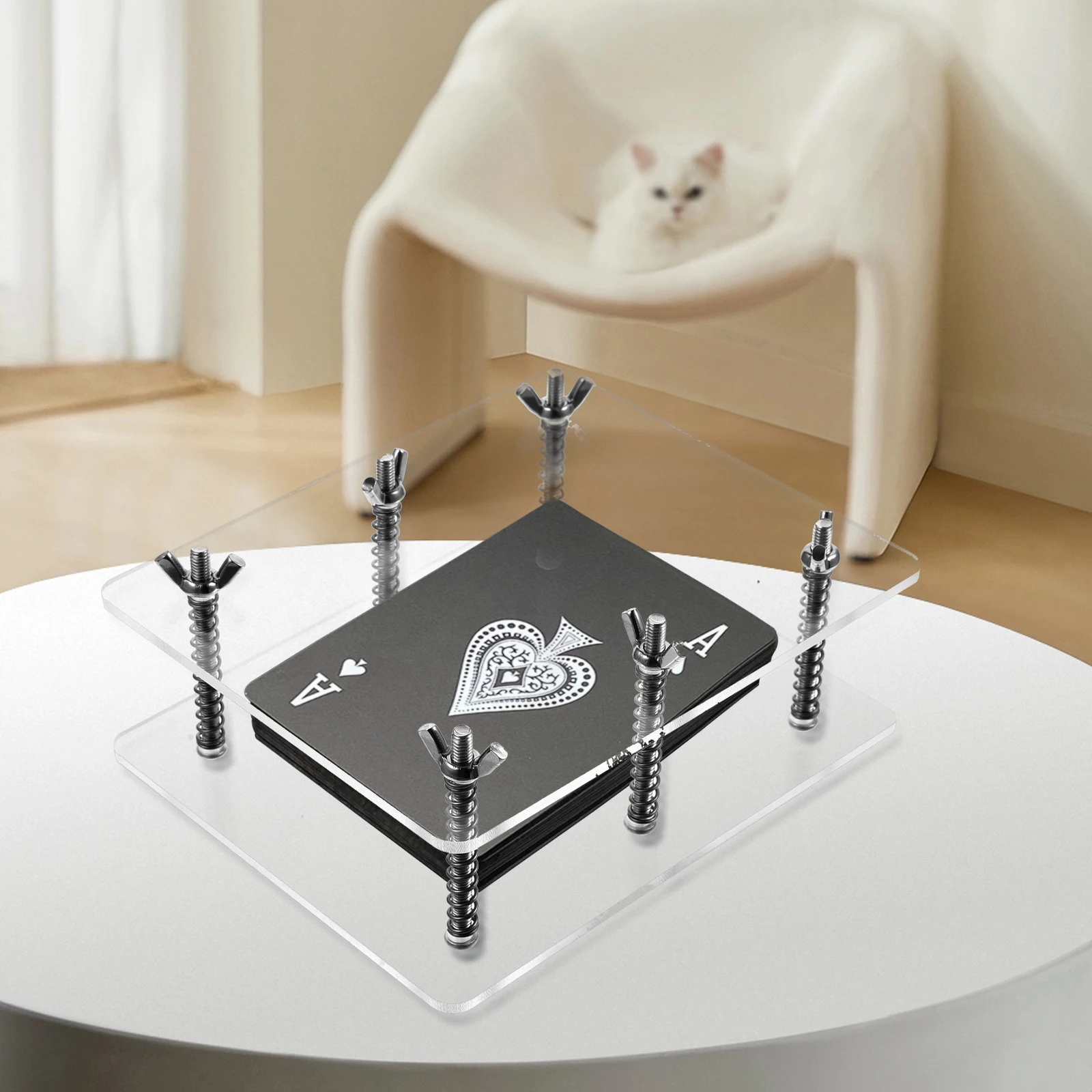 1 set Card Press Corrector Repairing Tool for Bent Cards Showcase Trading Card Bending Pressing Device Practical Storage