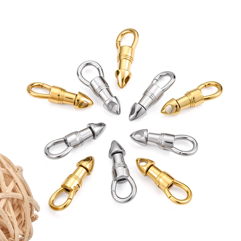 5pcs Stainless Steel Swivel Clip Necklace Pendant Clasp  Rotating Eagle Hook Buckle Multifunctional Spring Clip Necklace Pendant
