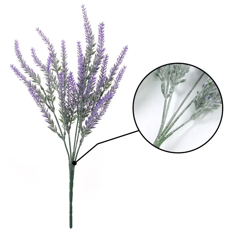 5Pcs Artificial Lavender Fake Flower Wedding Romantic Provence Decor Nordic Style Vase Storage Home Decor Bouquetl image 5
