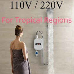 110v 220v Mini instant electric water heater,3.5KW Quick heating hot water equipment, Kitchen and bathroom Shower Set