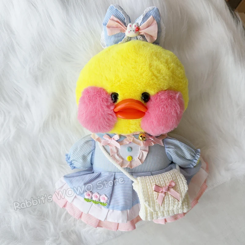 30cm Lalafanfan Clothes Yellow Duck Accessories Soft Toy Duck Clothing Set Cartoon Stuffed Dolls Fluffy Duck Plush Doll Outfit