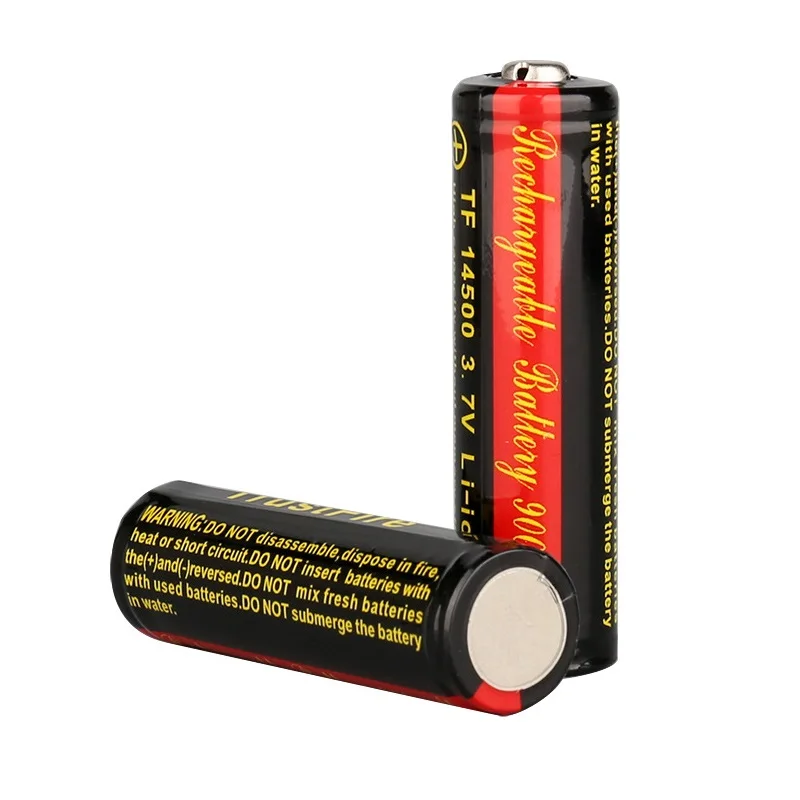 

TrustFire 14500 Rechargeable Li Ion Battery 3.7v 900mAh Cylindrical Lithium Battery for LED Flashlight Electric Tools