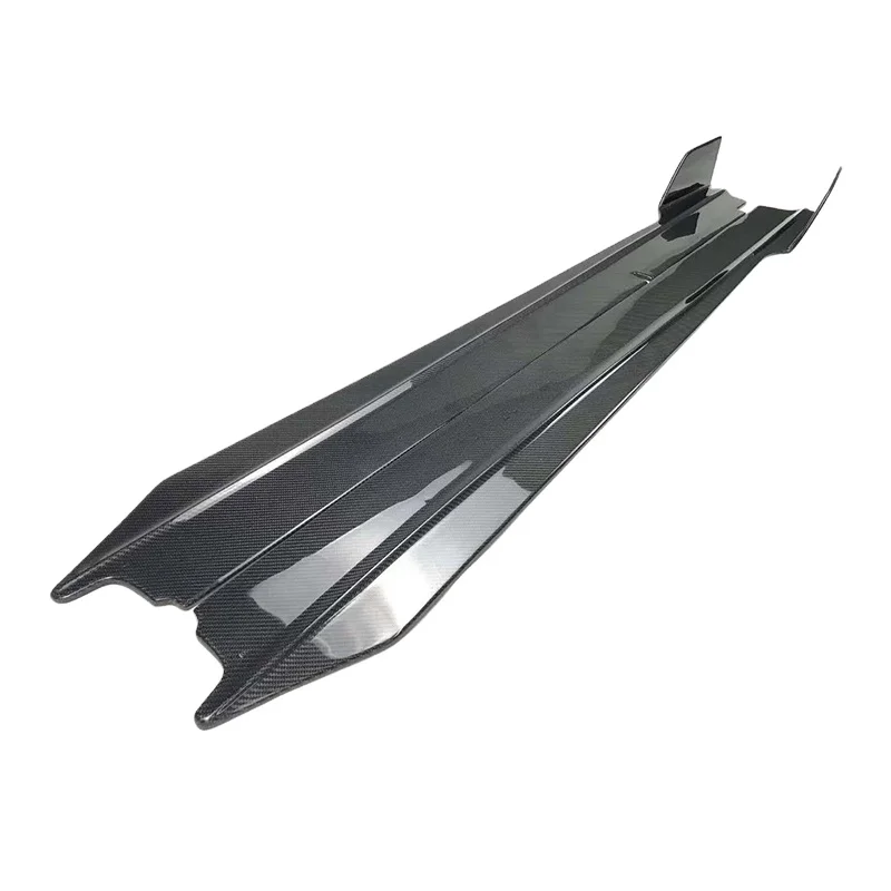 Vorstein Style Dry Full Glossy Carbon Fiber Car Side Skirts for Lambo Huracan LP580 LP610 2014-2018