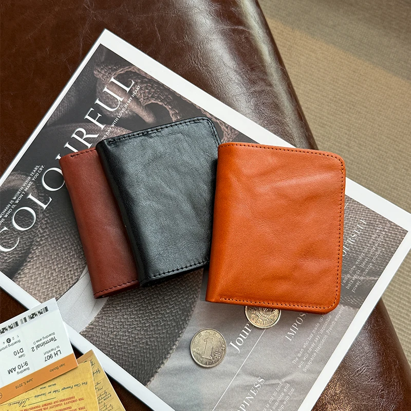 american-vintage-leather-wallet-top-layer-cowhide-men's-wallet-portable-multi-card-slot-transparent-document-position-retro-m