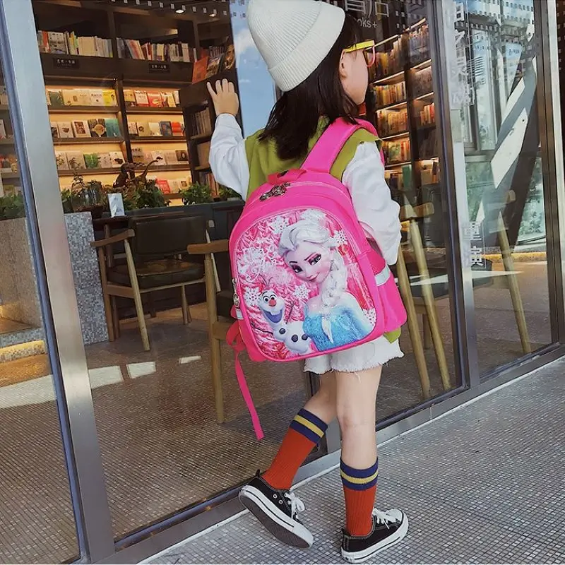 Kindergarten Children Backpack Frozen Princess Elsa kindergarten Cartoon Backpack Cartoon Boy Girl Baby Kids schoolbag