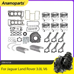 Engine Parts Rebuild Gasket Kit Piston Con Rod Bearing Set Fit 3.0L 306PS V6 Gas For Jaguar XJ Land Rover Range Sport 3.0L AJ126