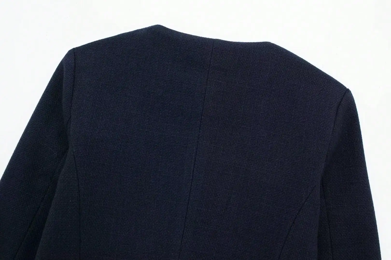 HH Elegante Damen Langarm-Jacke mit O-Ausschnitt Einreihiger Frühlingsmantel Modische Streetwear Schicke Party- und Urlaubsmantel Schlanke Passform – Detail 10