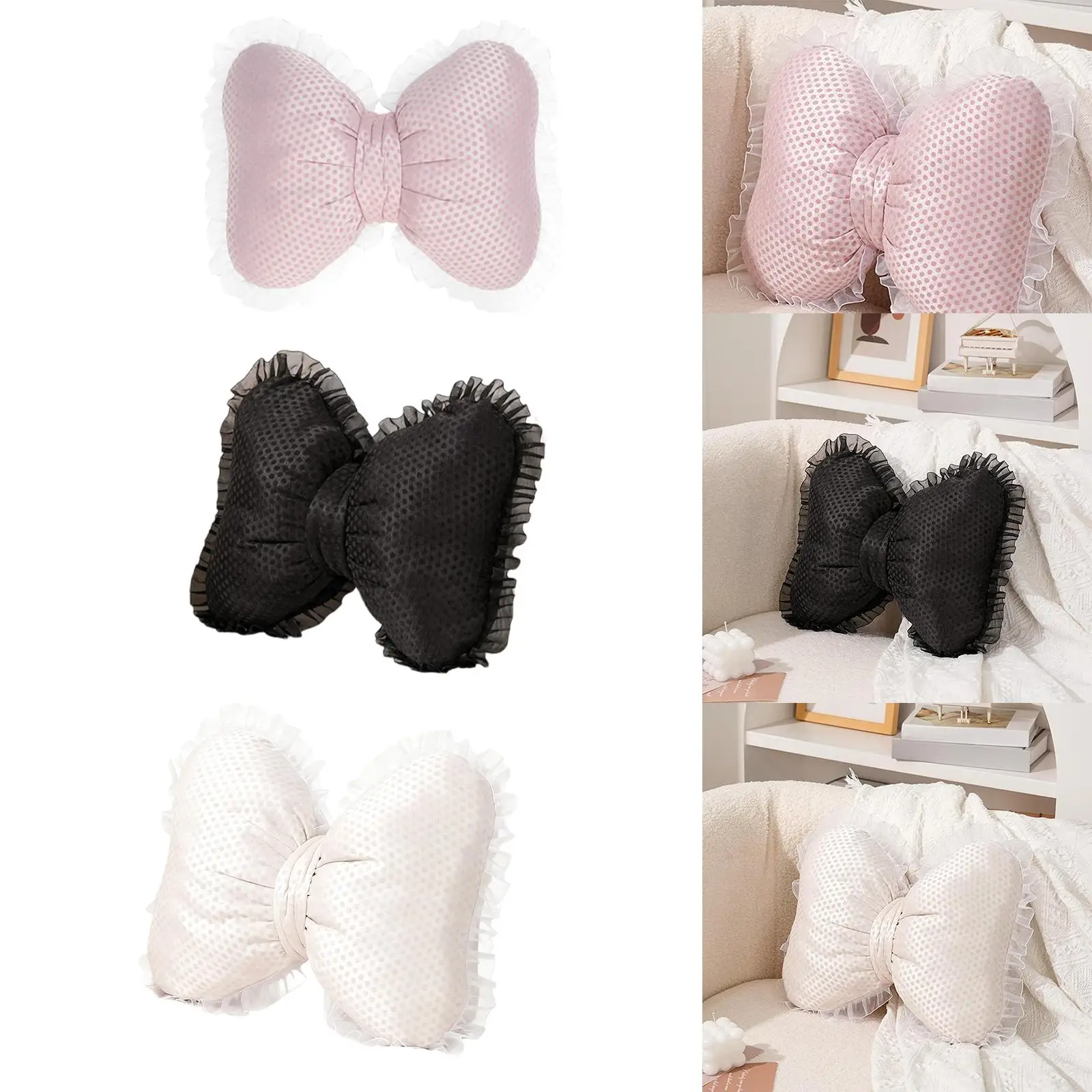 Decorative Cushion in The Cute Bow Shape Tie, Modern And Breathable Crafts Gift, Ideal for Home Living Room Lazy Sofa Ornament