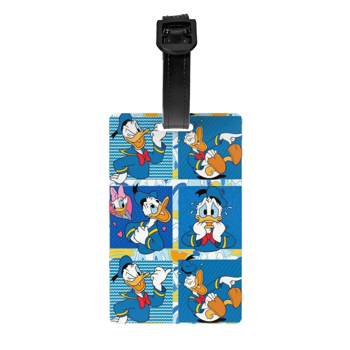 

Custom Donald Duck Emoticon Luggage Tag Privacy Protection Baggage Tags Travel Bag Labels Suitcase