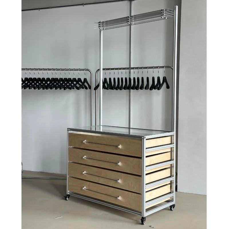 

Floor-to-ceiling aluminum display cabinet display rack drawer cabinet multi-layer shelf sample display rack jewelry shelf