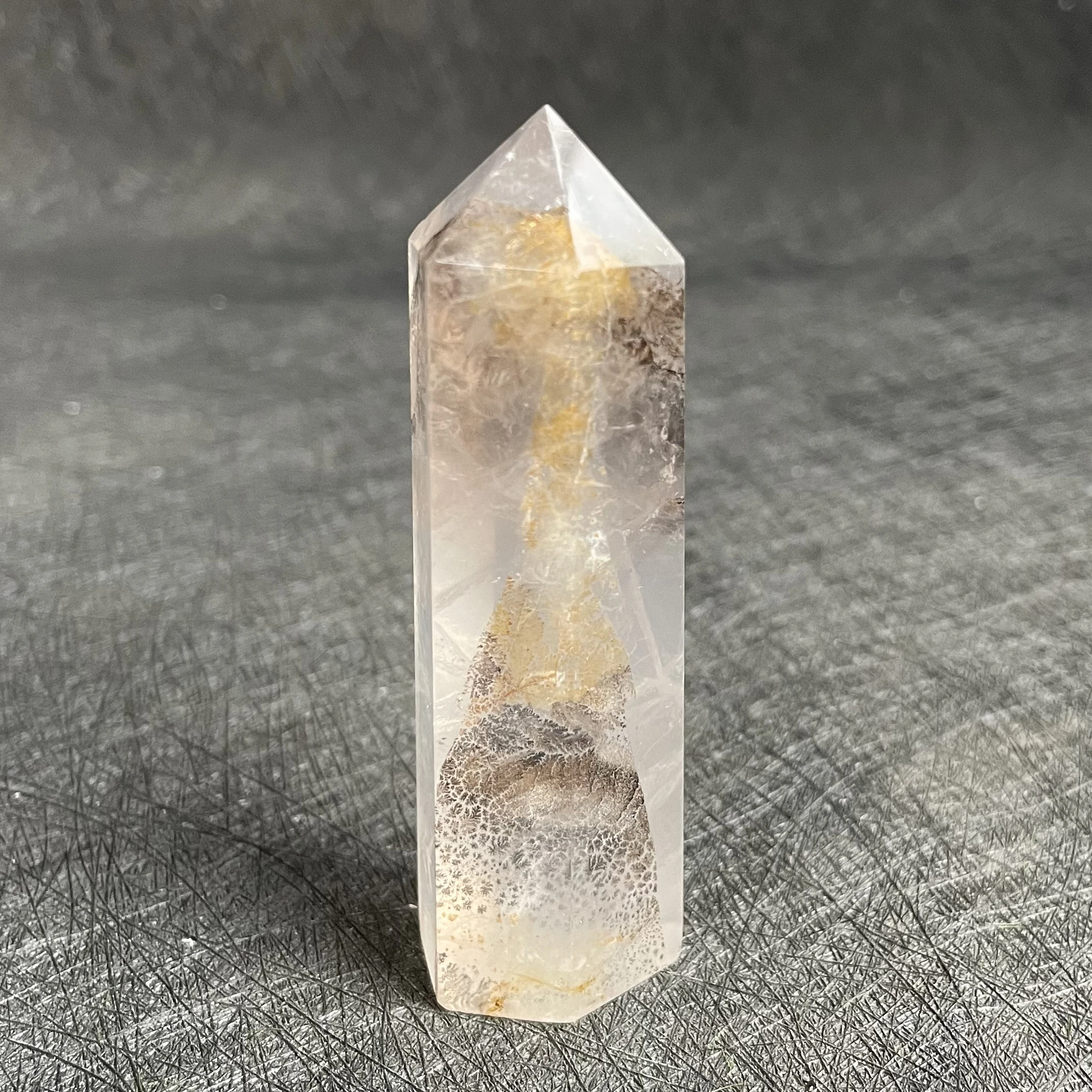 62g Natural Crystal Tower Clear Quartz Tree Wand Quartz Point Decor Polished White Crystal Obelisk Healing Gift Reiki W15