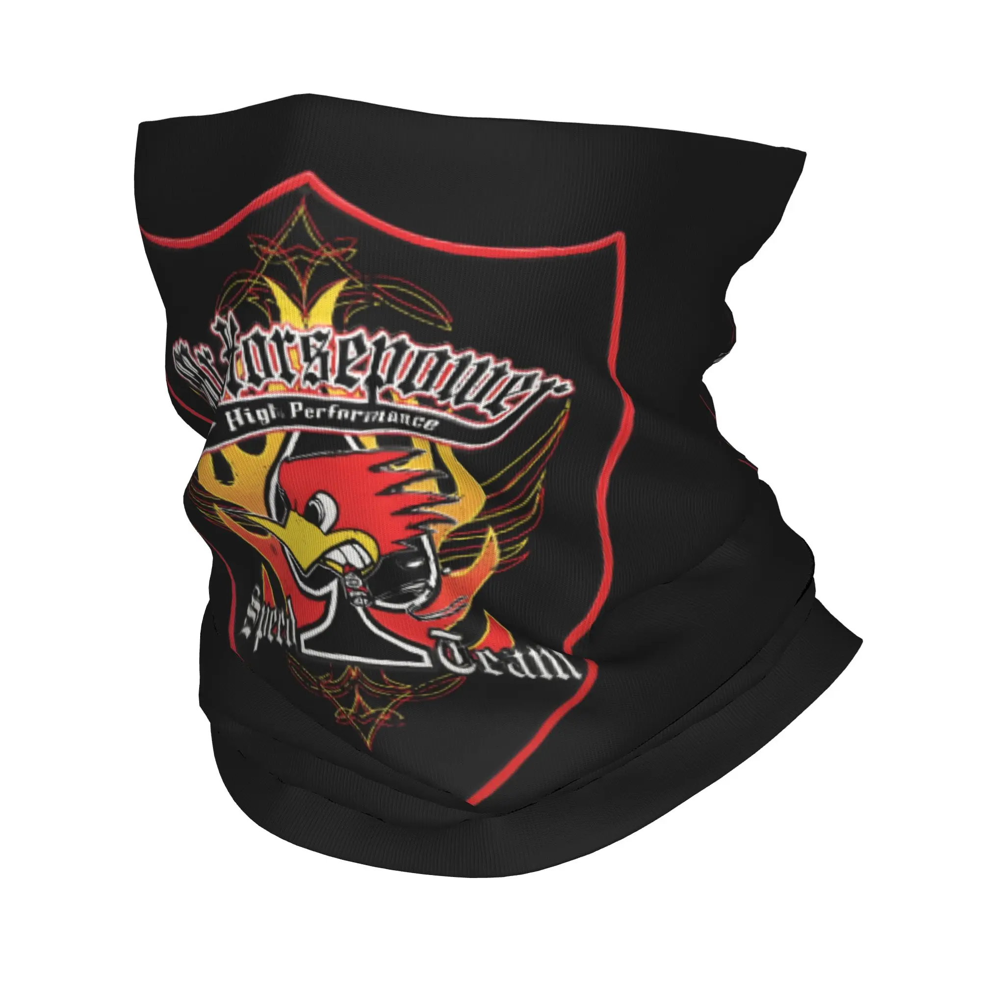 

Custom H-Horsepowers Bandana Neck Gaiter for Hiking Hunting Men Women Wrap Scarf Cartoon Mascot Made In The USA Balaclava Warmer