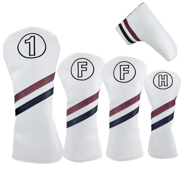 PU Couro Clube de Golfe Capas Cabeça, Fairway Madeiras Tampa, Putter Headcover, 1, 3, 5