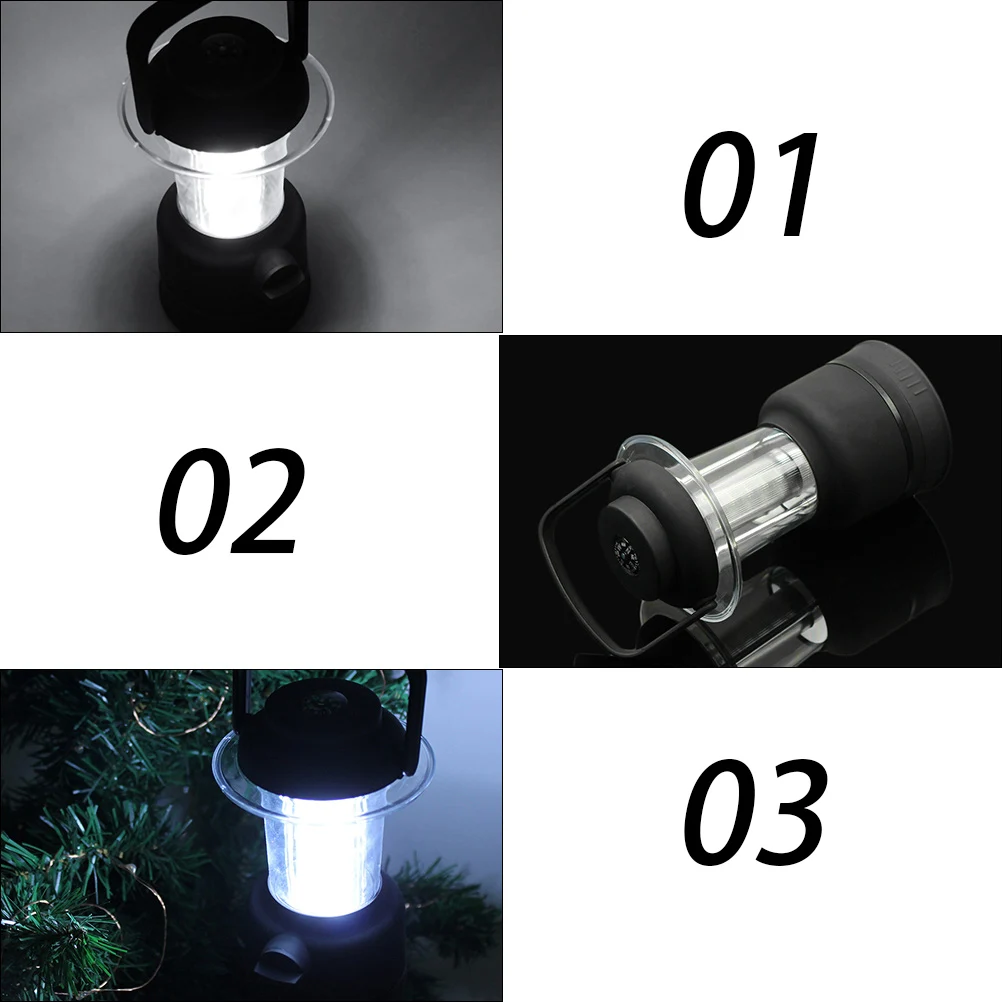

Adjustable Brightness LED Camping Lamp 5W ABS IP65 Waterproof Hook Compass Light Weight Shockproof 3 AA Batteries Emergency