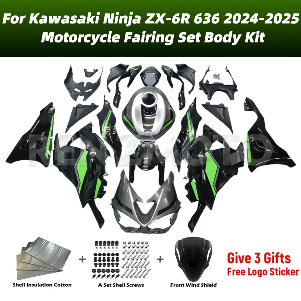 

Full Fairing Kits For Kawasaki Ninja ZX-6R 636 2024-2025 Motorcycle Fairing Set Plastic Accessories Shell Bodywork Set 2008c