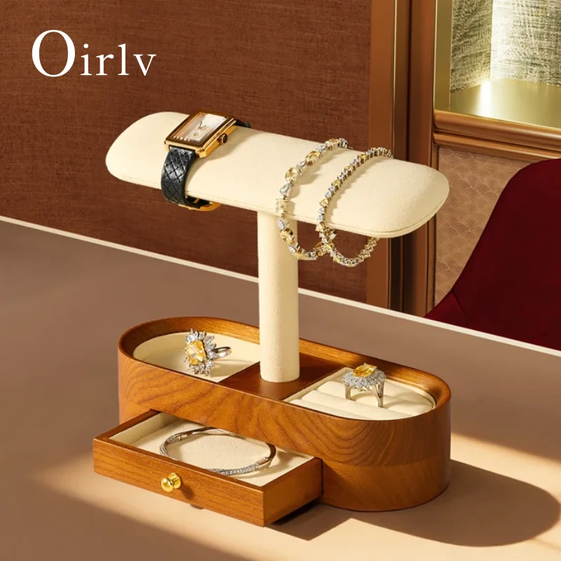 

Luxury Wooden Multifunctional Jewelry Organizer with Watch Display Stand Classified Storage for Exquisite Jewelry & Watch Holder