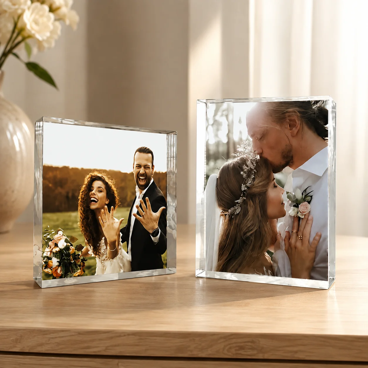1PC Customizable Photo Acrylic Artwork Personalized Gift for Family Mom Friends - Perfect for Birthday Anniversary Wedding