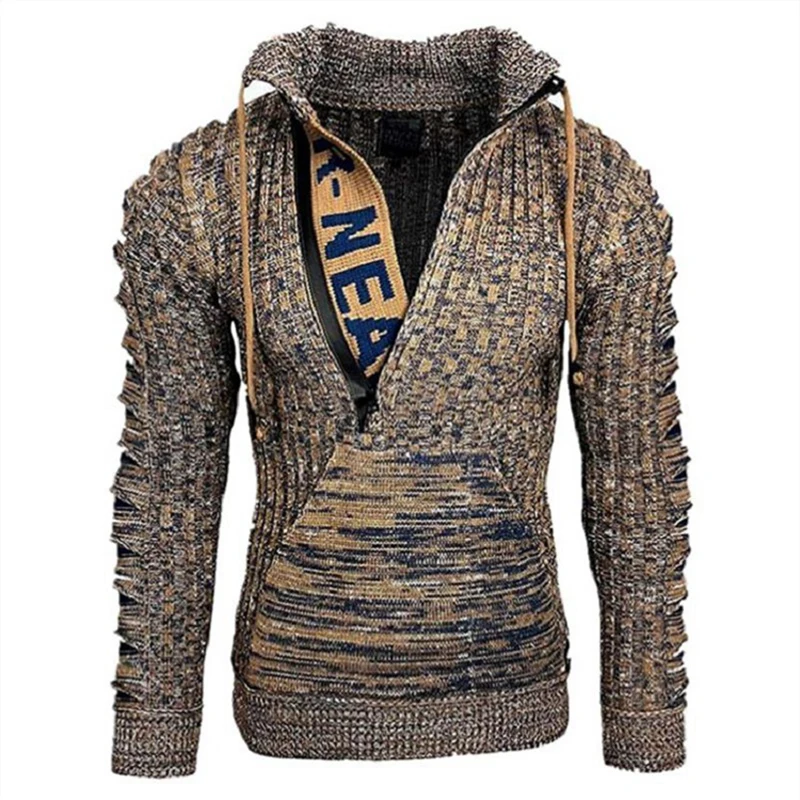 

Men's Shawl Collar Sweaters Casual Slim Fit Button Knitted Pullover Sweater