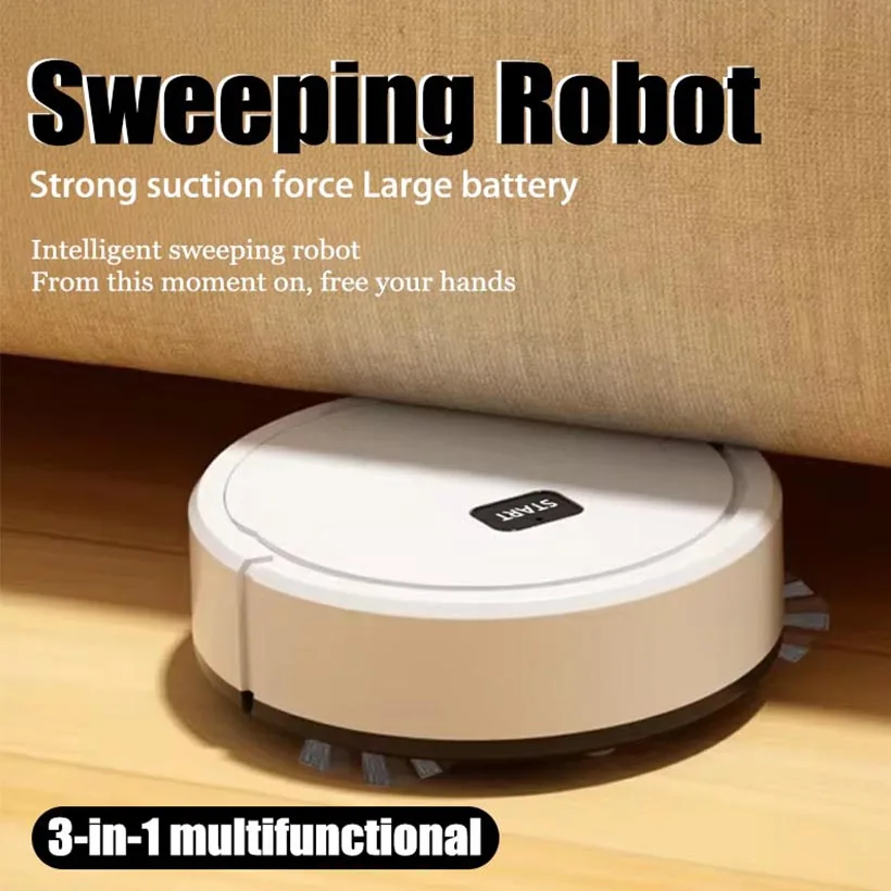 

Smart Sweeping Robot Automatic Mini Silent Vacuum Cleaner Sweep Mop Brush 3-in-1 Multi-function Cleaning Machine for Home