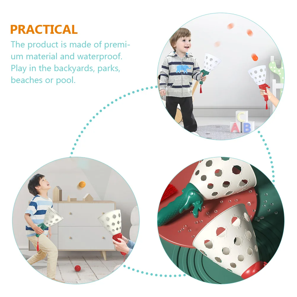 

1 set Interactive Catching Cup Kids Playthings Outdoor Catch Ball Game Plastic Catch Launcher Waterproof Fun Pool Beach