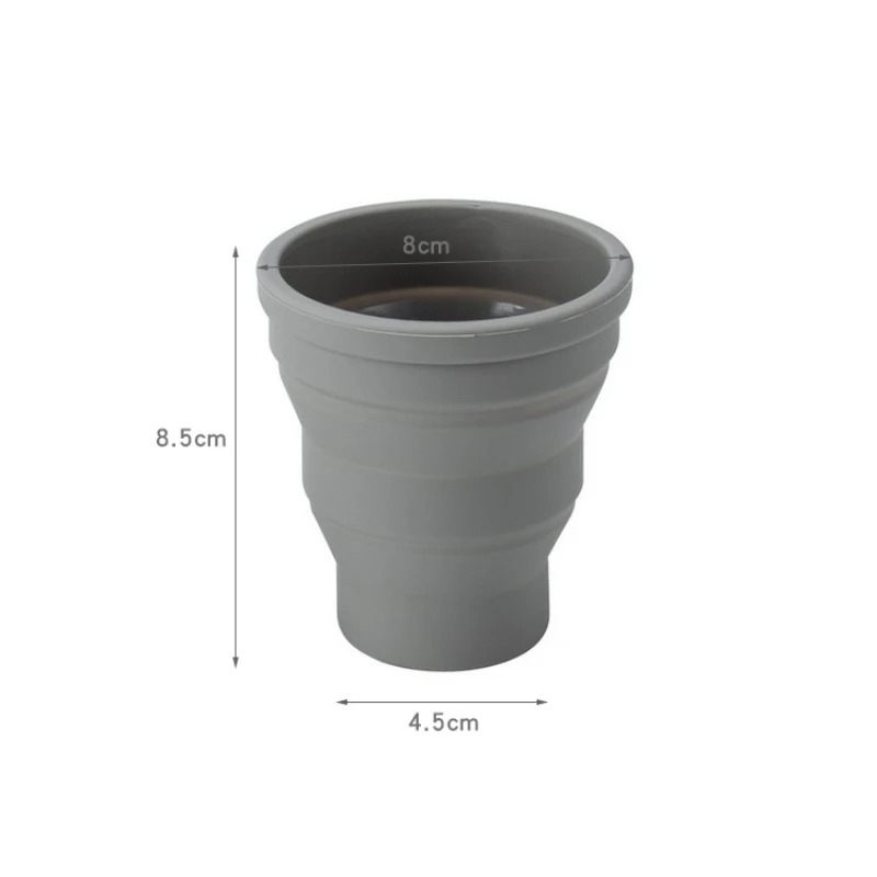 1-20Sets 180ML Folding Cup Mini Retractable Cup Silicone Portable Teacup Outdoor Travel Coffee Telescopic Drinking Mug with Lid