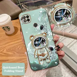 Quicksand Balloon Astronaut Phone Holder Case For xiaomi Redmi 9C Shatterproof Camera Protection Redmi 9C NFC Back Cover