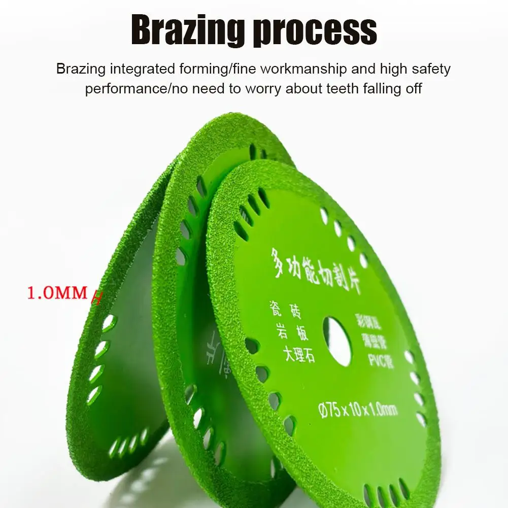 75mm Multifunctional Diamond Cutting Discs Glass Marble Saw Blades Crystal Wine Bottles Grinding Cutting Grinding Discs Tools