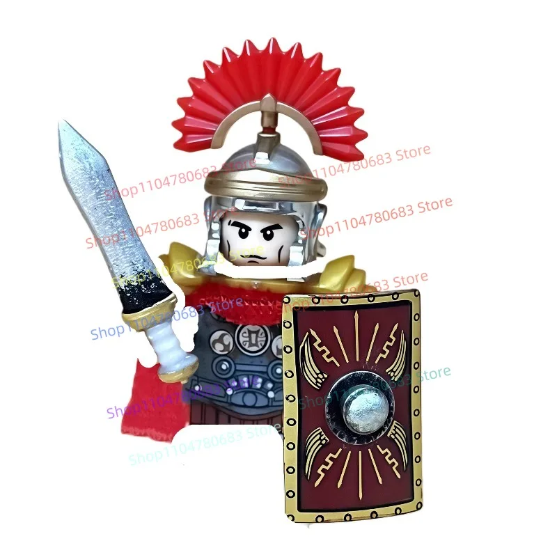 MOC ビルディングブロック ミニフィギュア 中世軍団兵士 アクセサリー ディスプレイセット ホビーヤスト コレクタブル 組み立てモデル ギフト