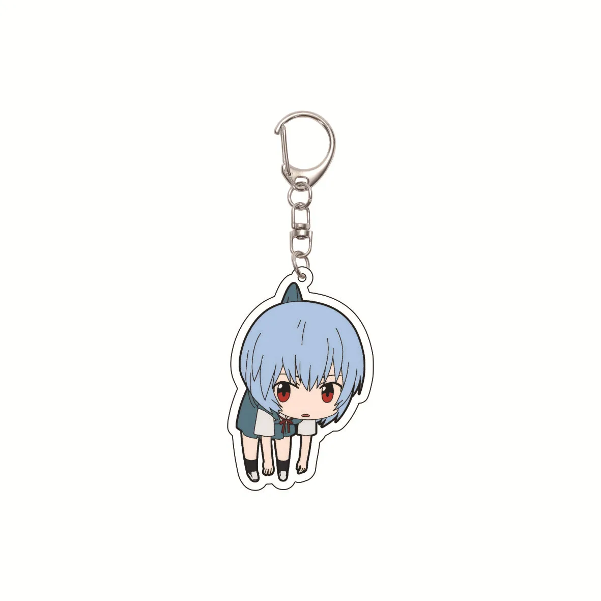 55MM Anime Neon Genesis Evangelion Figure Shinji Ikari Rei Ayanami Asuka Langley Soryu Acrylic Keychain Chrismas Cute Gifts
