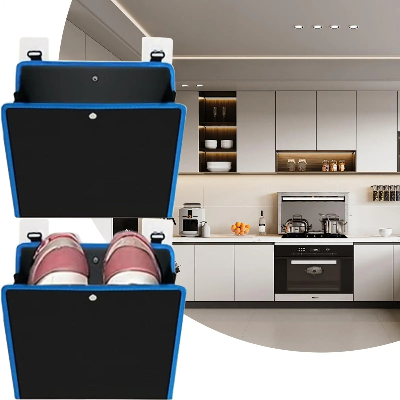 

Entry Shoe Rack Foldable Space-Saving Shoe Rack Hangable Organizer Wall Mounted Box For Closet Hallway Dorm Workplace Bedroom