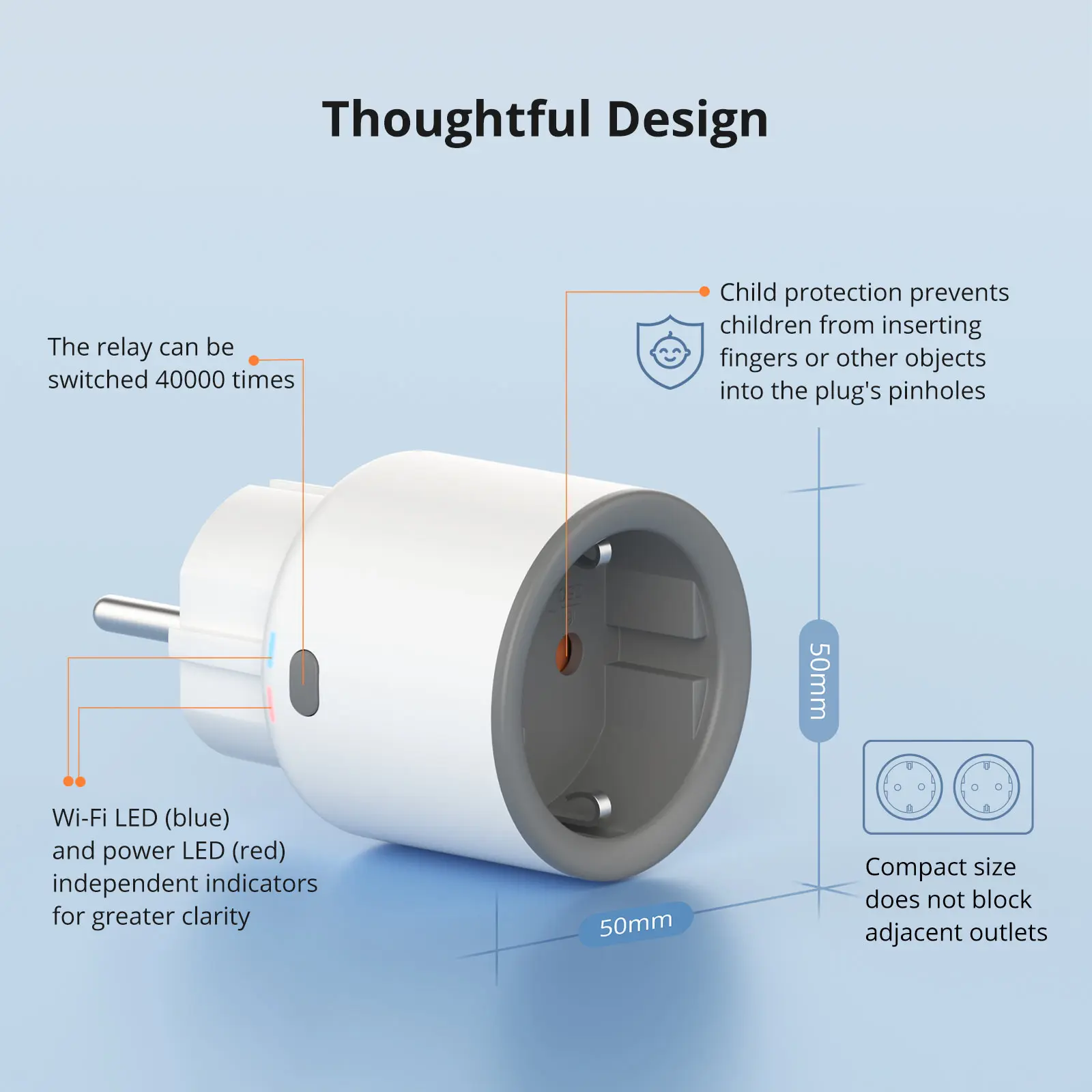 SONOFF S60  EU/UK WiFi Smart Plug with Power Monitor Outlet  Smart Socket Overload Protection Timer for Alexa Google Home Alice