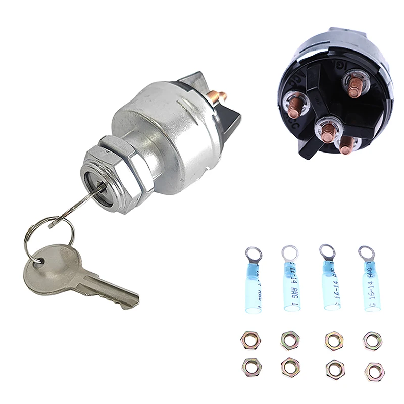 1 Set 12v Acc/Off/IGN Start For Tractor Forklift Tuning Truck Car Tools 4-Position Universal Ignition Key Switch