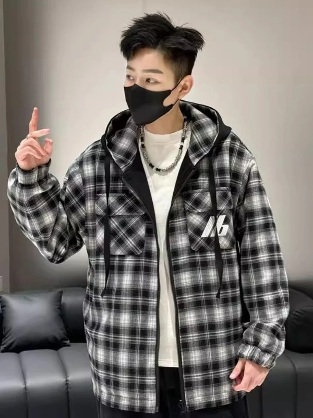 

Двусторонняя вышитая мужская куртка-жакет, повседневная, весна-осень, больших размеров, свободного кроя, шерстяная верхняя одежда, модная и стильная