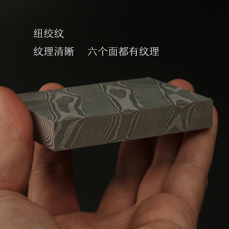 Steel jewelry square material flame pattern EDC hand guard case stainless