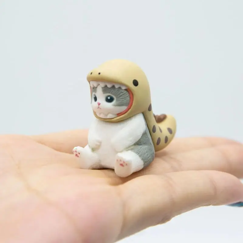 모푸산드 고양이 해양 생물 옷을 입은 블라인드 박스 귀여운 액션 피규어 문어 펭귄 수달 테이블 장식품 어린이 선물