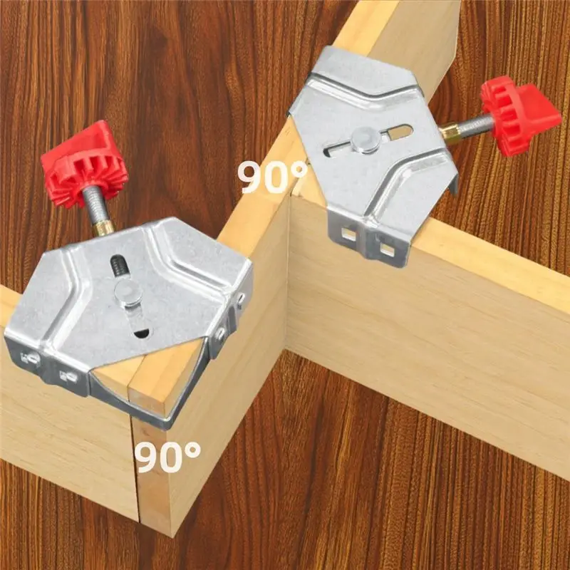 A98E-90 Degree Right Angle Clamps For Woodworking Corner With Adjustable Swing Jaw For Metal Pipe Glass B