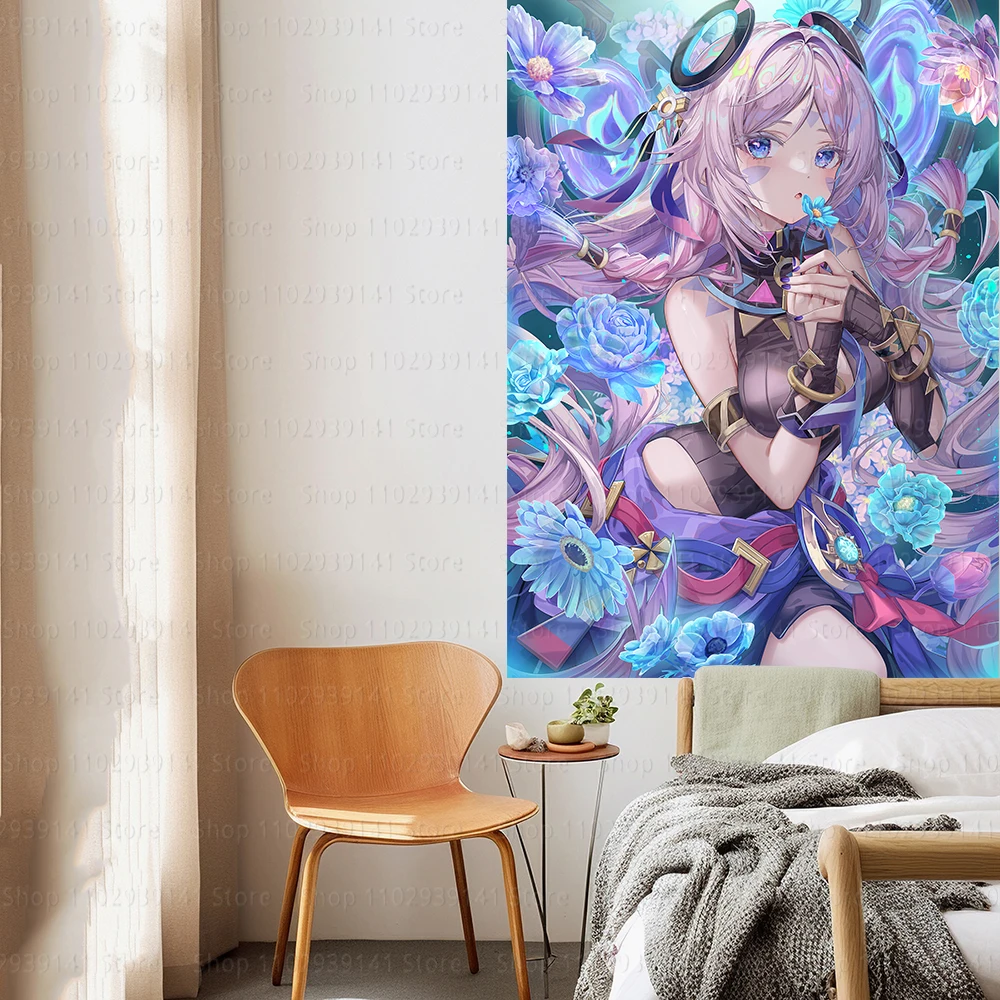 90x150cm Anime Genshin Impact Citlali シトラリ Tapestry Kawaii Decorate Wall Tapestry Cute Gift Flags hanging pictures