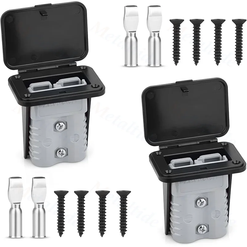 And 2PCS 50A 120A 175A Quick Connect Wire Connectors with Mount and Cap Battery Quick Disconnect 12V-36V Battery Quick Connect