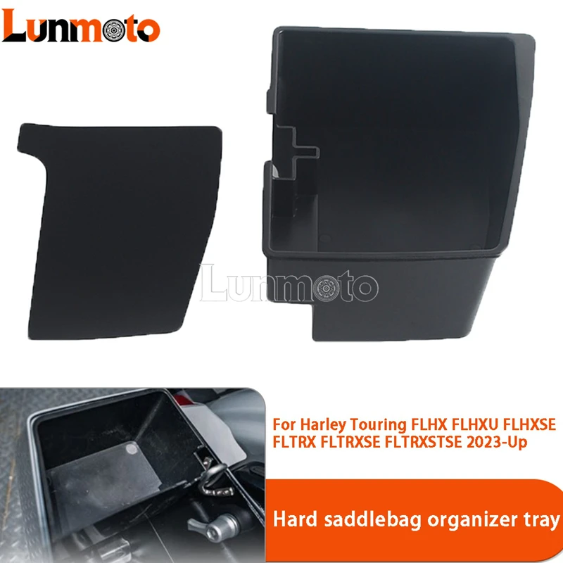 

Motorcycle Left Right Saddlebag Organizer Tray Interior Storage Tray For Harley Touring CVO Road Street Glide FLHX FLTRX 23-2025