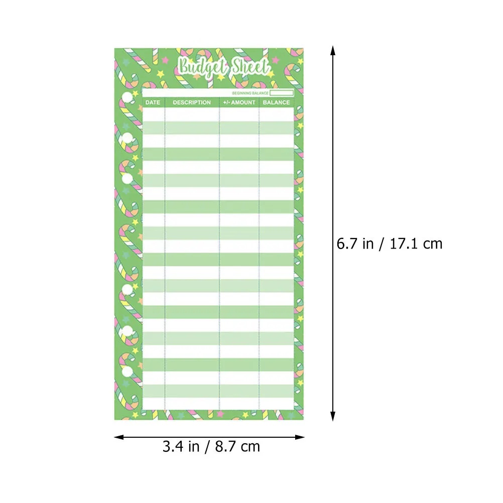 60 قطعة أوراق الميزانية نمط الحلوى 6-Hole لكمة A6 الموثق إدراج السلس ورق للكتابة حساب المقتفي مخطط مكتب #5
