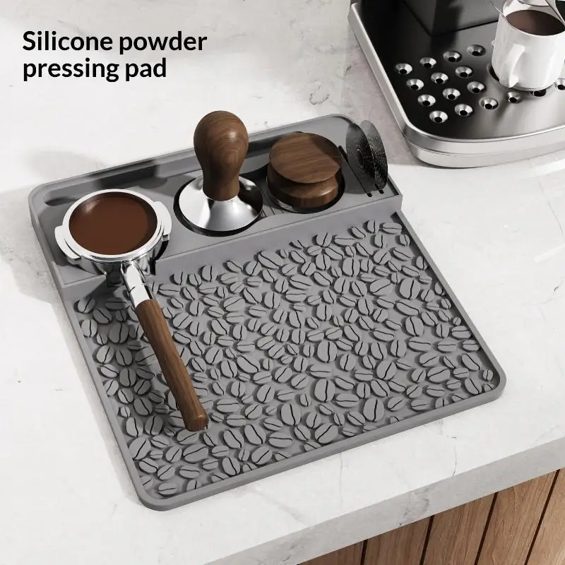 Espresso Tamping Mat, Professional Silicone Barista Station With Tool Slots, Compatible With Portafilters, Heat Resistant Mat